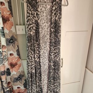 Lularoe Joy Black & Gray Animal Print Duster, Size Large